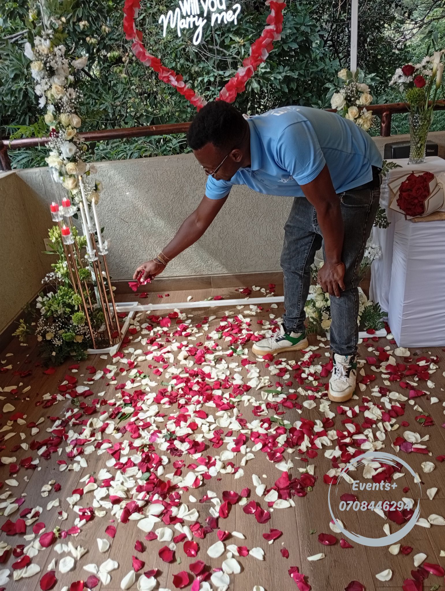 Marriage proposal setup and decor at Hotel Boulevard Nairobi photo 2